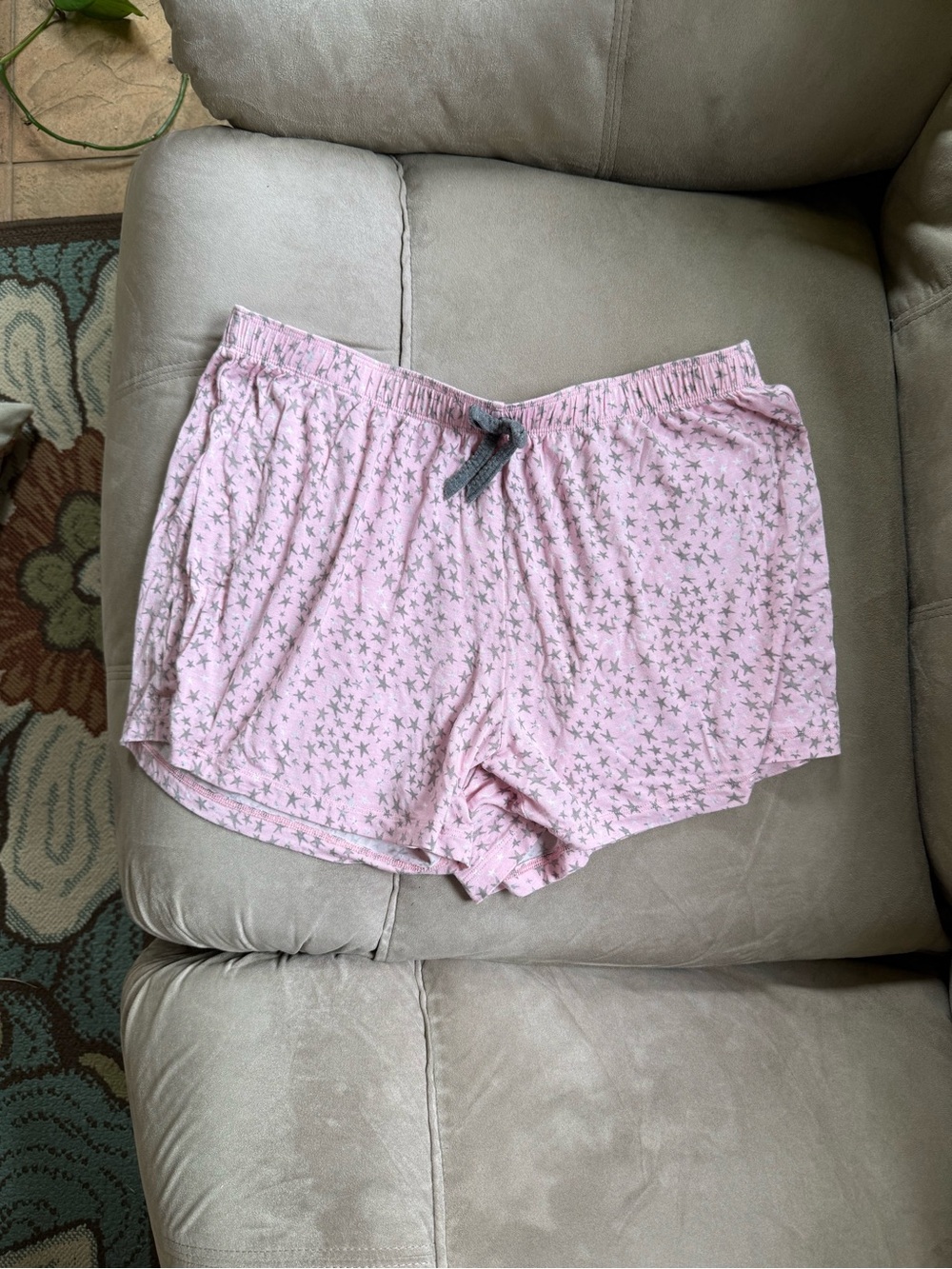 Women's Pink Star-Print Lounge Sleep Shorts